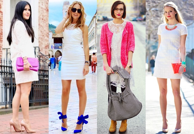 Little White Dress Pop of Color Style