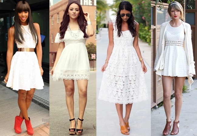 Little White Dress Street Style Fashion