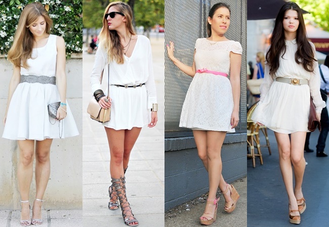 White Dress with Belt