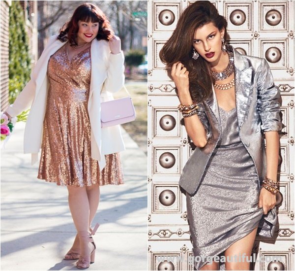 Glam and Shine Metallic Cocktail Attire