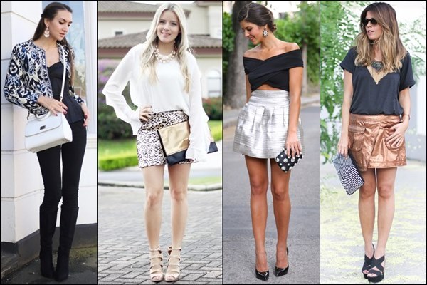 Metallic Look Street Fashion