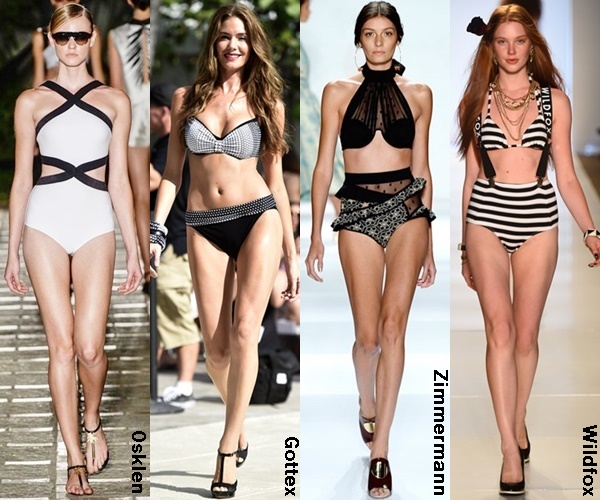 Monochromatic Swimwear 2015 Trends