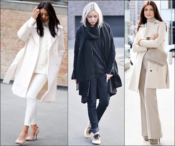 Monochromatic Winter Layering Fashion Style