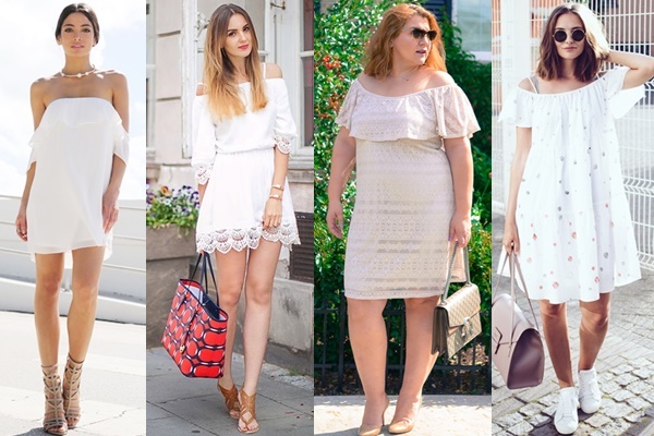 off-shoulder-little-white-dress-outfit-ideas