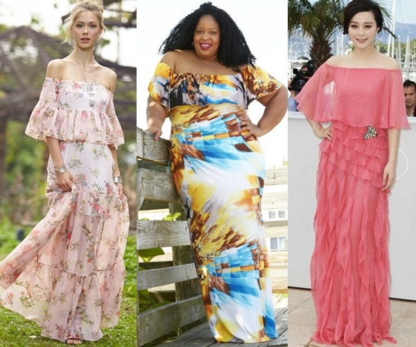 off-shoulder-wedding-guest-dress-outfit-ideas