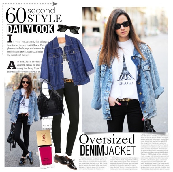 Oversized Denim Jacket Outfit Idea