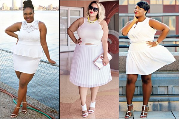 Plus Size All White Fashion Look