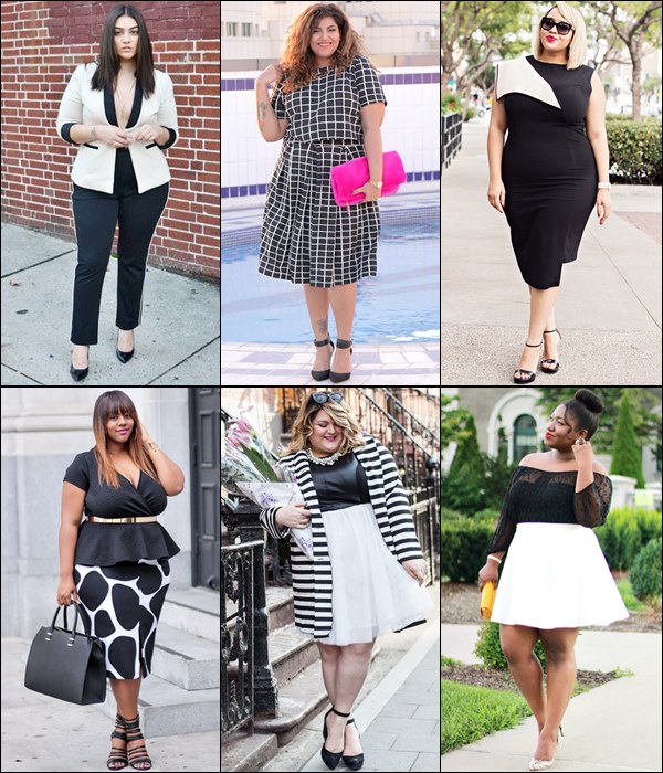 Plus Size  Fashion Black and White