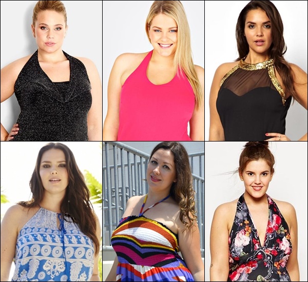 Plus Size Halterneck Fashion Tops