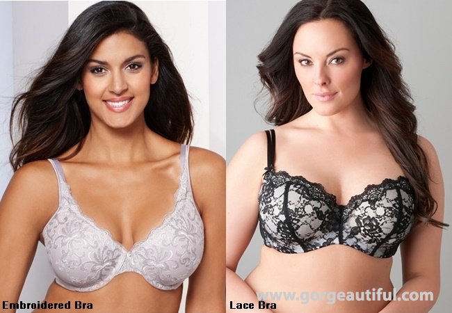 Plus Size Lace and Embroidered Bras