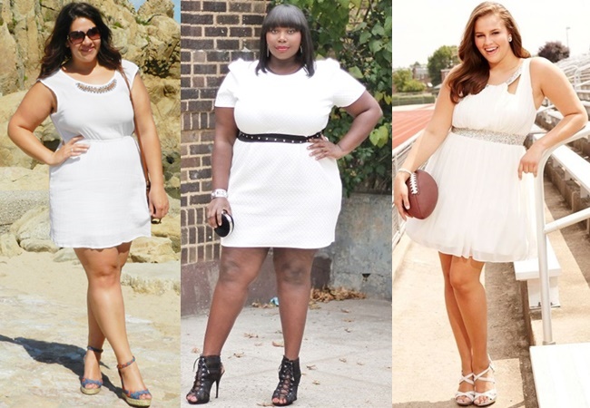 Plus Size White Dress Style Look