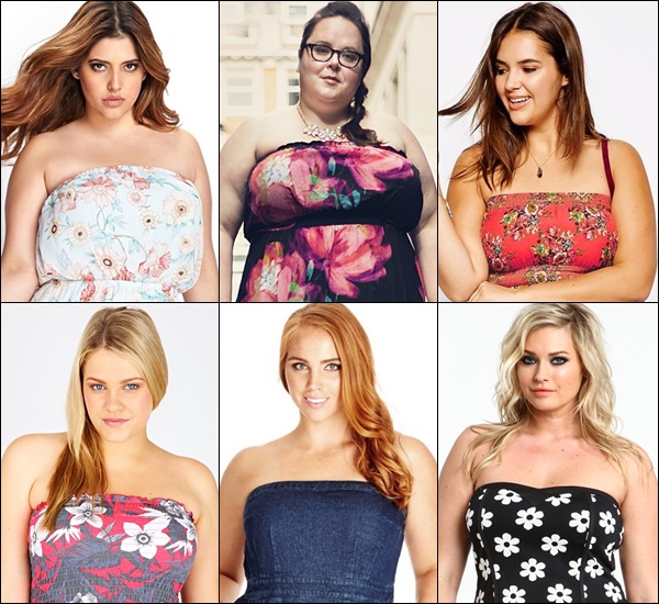 Plus Size Strapless Dress and Top