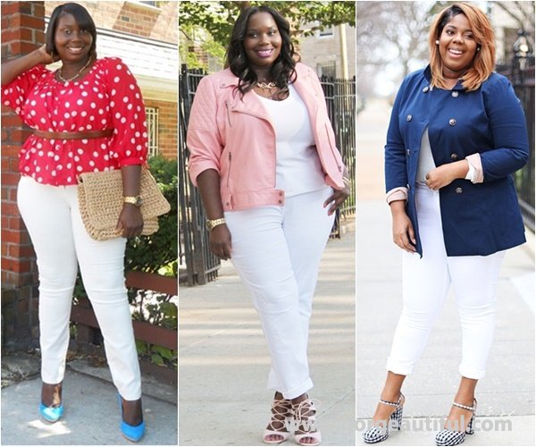  Plus Size White Skinny Jeans Fashion Outfit Ideas