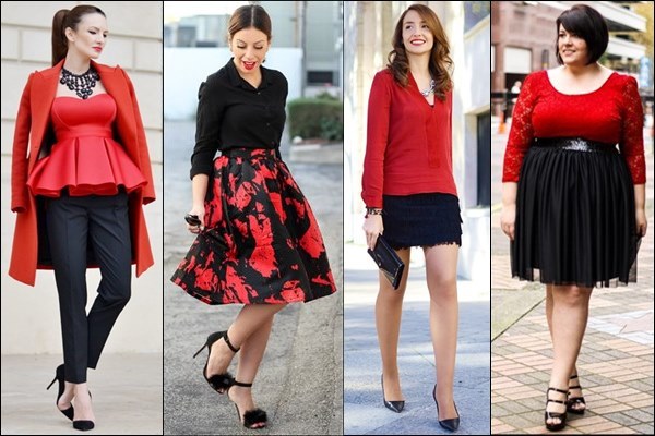 Red and Black Outfits for Valentine Day