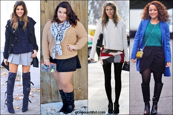 Sweater with Mini Skirt Fashion Styles