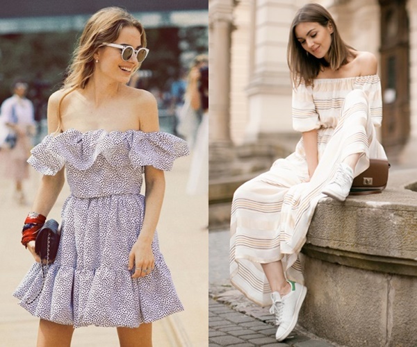 Ways to Wear Off-the-Shoulder Dress for Spring and Summer